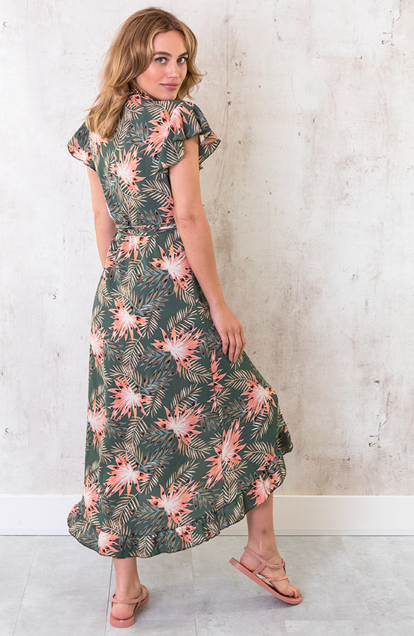 Palm Leaves Jurk Midi Army – shoparchief, foto 3