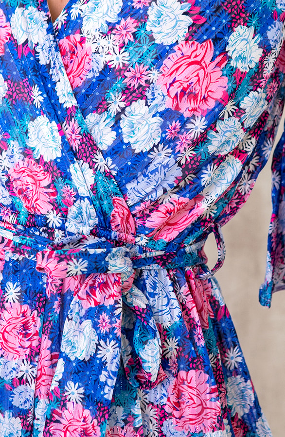 Playsuit Bloemen Kobaltblauw – shoparchief, foto 5