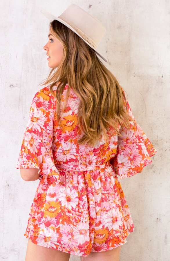 Playsuit Bloemen Roze – shoparchief, foto 4