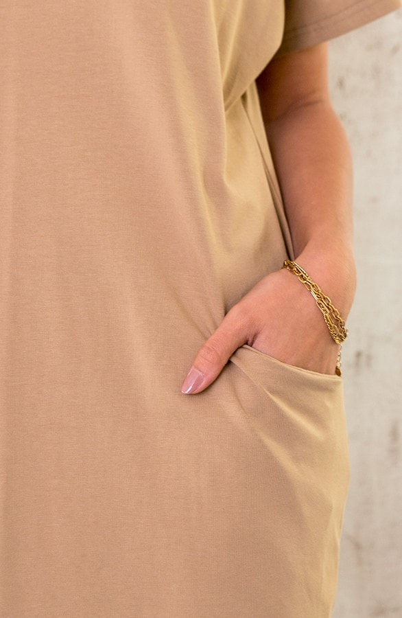 Pocket Tuniek Dames Camel – shoparchief, foto 5