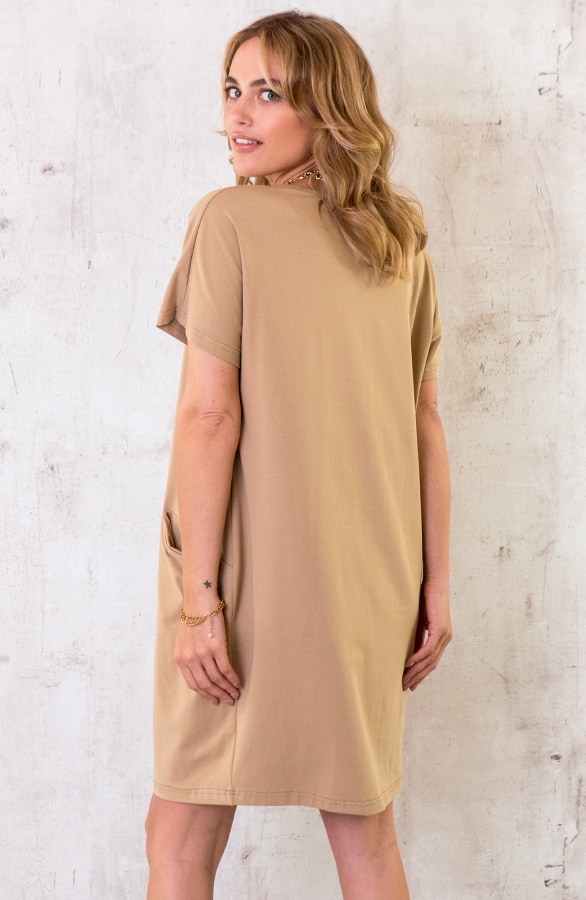 Pocket Tuniek Dames Camel – shoparchief, foto 4