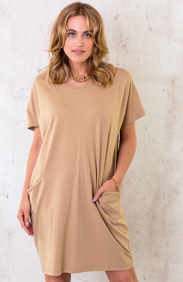 Pocket Tuniek Dames Camel – shoparchief