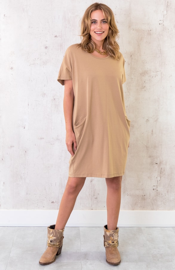 Pocket Tuniek Dames Camel – shoparchief, foto 2