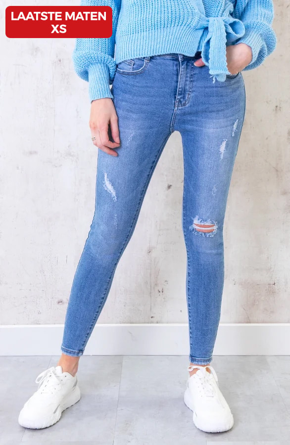 Skinny Broek High Waist Damaged – shoparchief