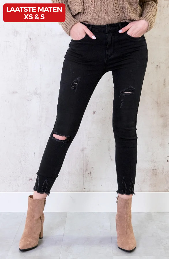 Skinny High Waisted Jeans Dunkel, Shoparchiv