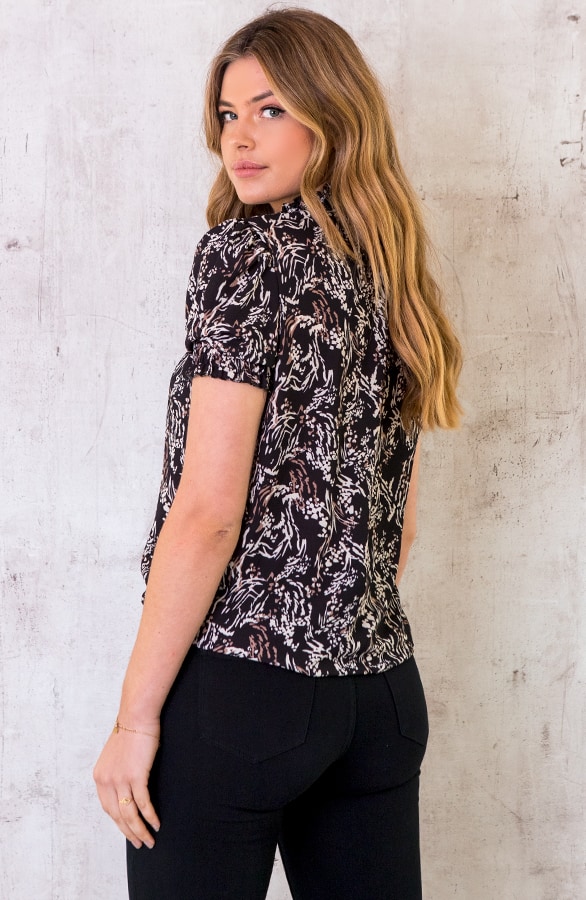 Col Top Print Zwart – shoparchief, foto 3