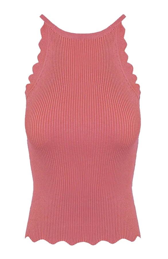 Halter Top Ribstof Dust Roze – shoparchief