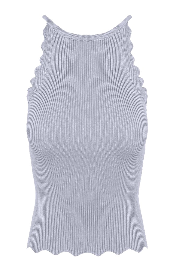 Halter Top Ribstof Grijs – shoparchief