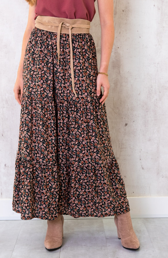 Katoenen Maxi Rok Bloemen – shoparchief