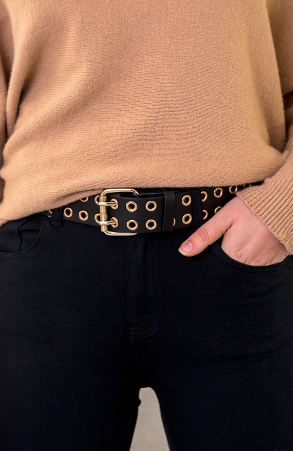 Leren Broek Riem Goud – shoparchief, foto 3