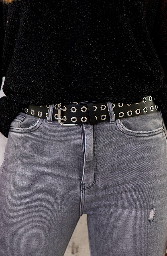 Leren Broek Riem Zilver – shoparchief, foto 3