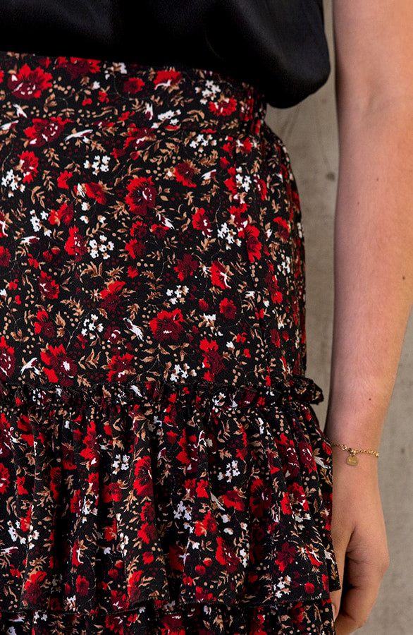 Limited Laagjes Rok Wild Flower Rood – shoparchief, foto 6