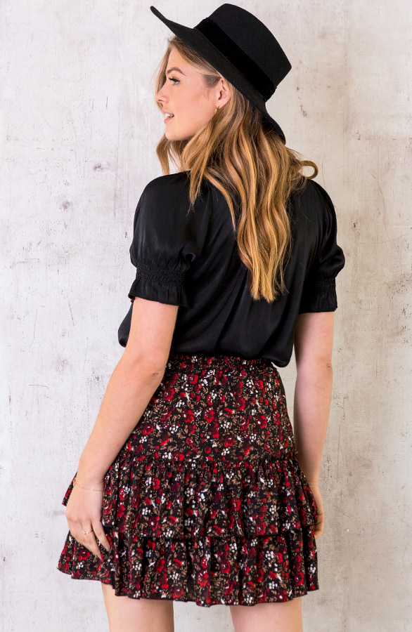 Limited Laagjes Rok Wild Flower Rood – shoparchief, foto 5