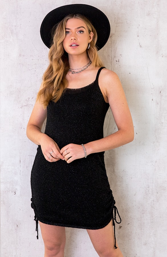 Lurex Jurk Zwart – shoparchief