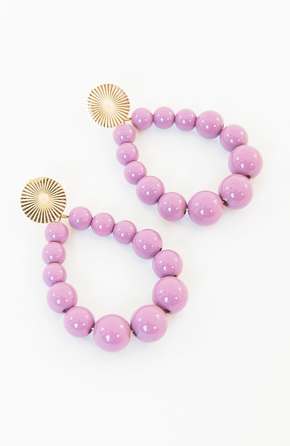 Luxury Beads Oorbellen Lila – shoparchief