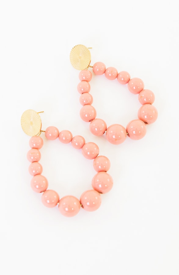 Luxury Beads Oorbellen Peach – shoparchief