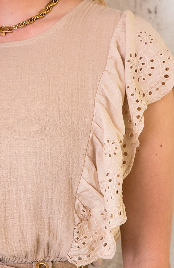 Marant Linnen Dress Beige – shoparchief, foto 5