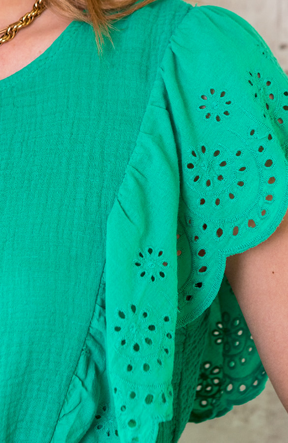 Marant Linnen Dress Bright Green – shoparchief, foto 5