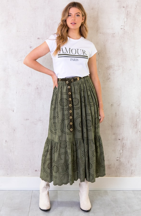 Maxi Embroidery Rok Army – shoparchief, foto 2