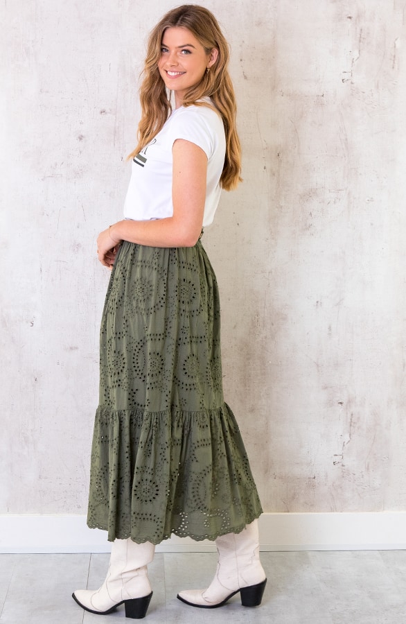 Maxi Embroidery Rok Army – shoparchief, foto 5