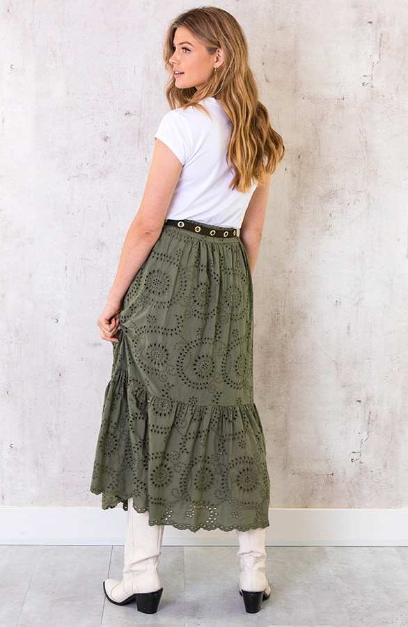 Maxi Embroidery Rok Army – shoparchief, foto 6