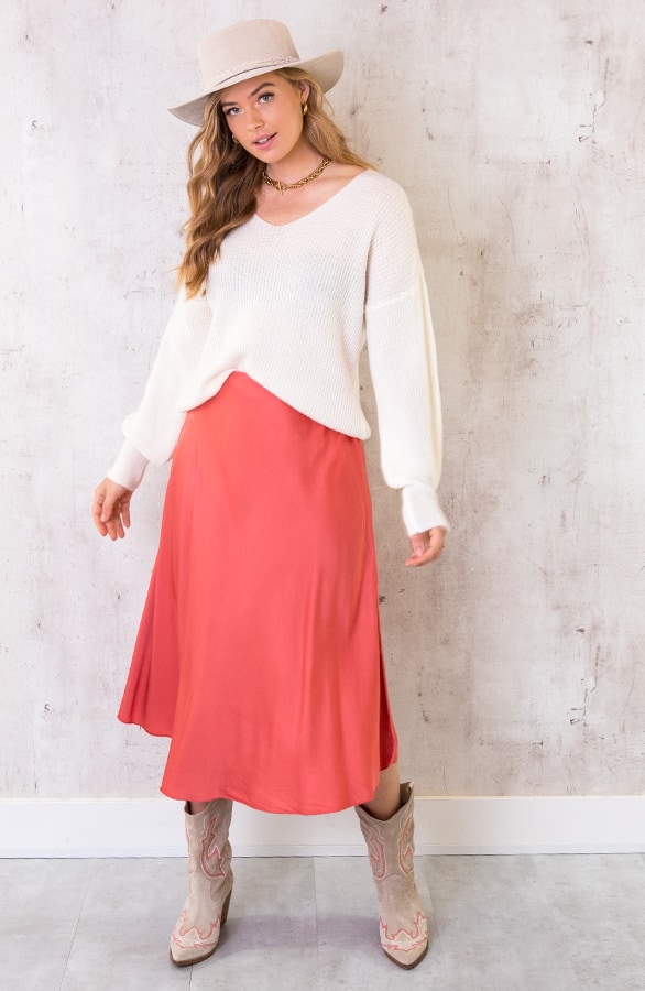 Basic Soft V-Trui Ecru – shoparchief, foto 9