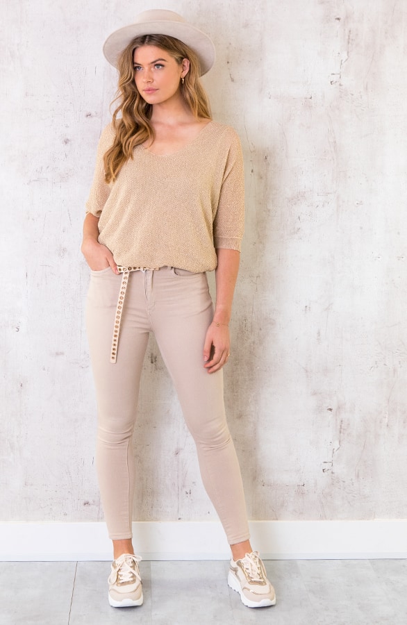 Oversized Lurex Top Goud – shoparchief, foto 4