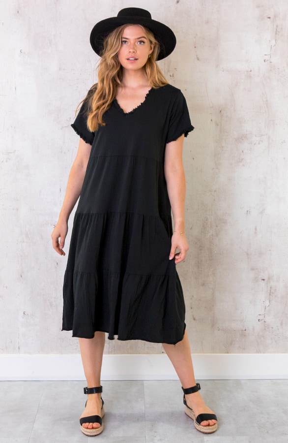 Oversized Washed Jurk Zwart – shoparchief, foto 2