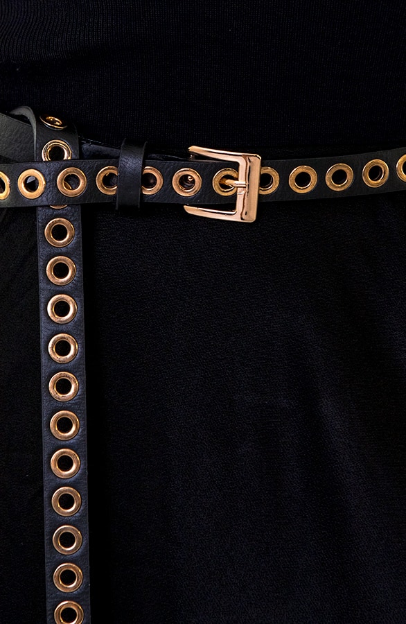 Riem Met Gouden Ringen Zwart – shoparchief, foto 4