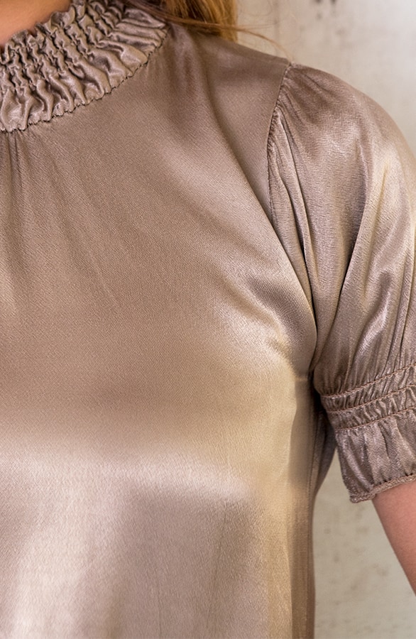 Satijnen Col Top Taupe – shoparchief, foto 4