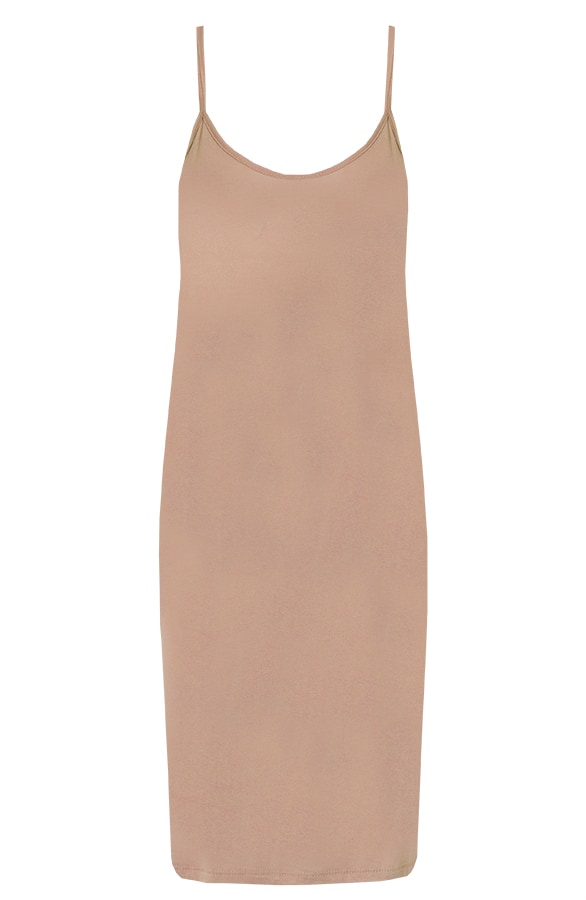 Slip Dress Dames Camel – shoparchief