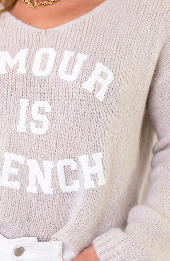 Amour is French Trui Beige – shoparchief, foto 2