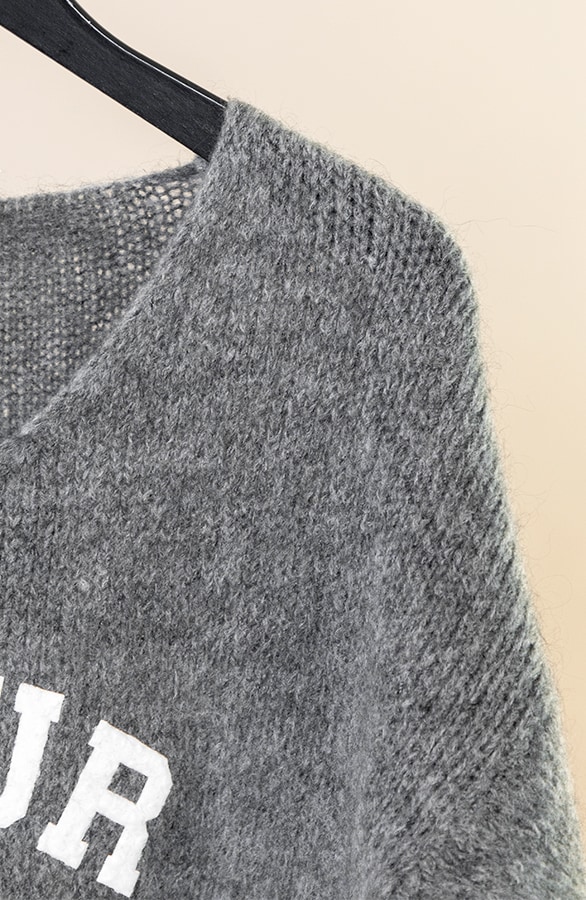 Amour is French Trui Grijs – shoparchief, foto 6