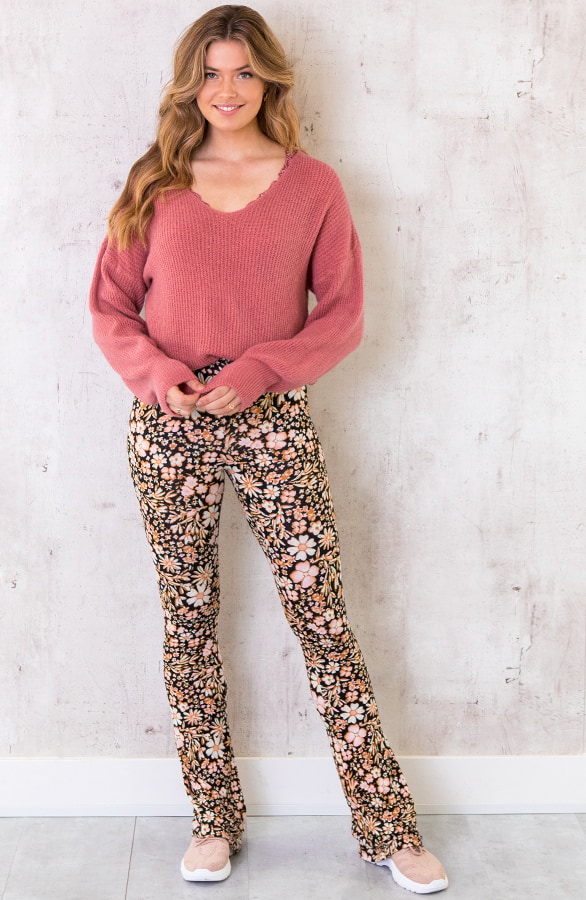 Basic Soft V-Trui Dust Roze – shoparchief, foto 4