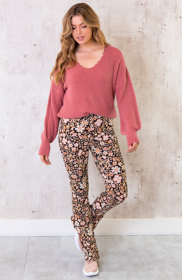 Basic Soft V-Trui Dust Roze – shoparchief, foto 6