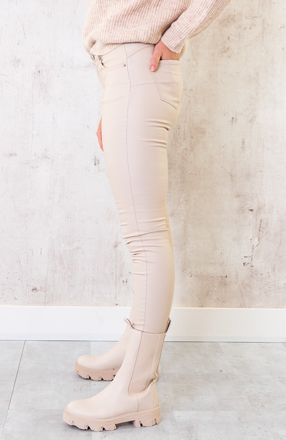 Long Chelsea Boots Beige – shoparchief, foto 3