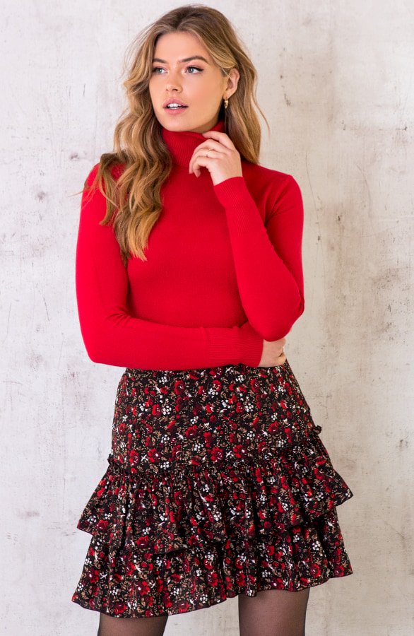 Limited Laagjes Rok Wild Flower Rood – shoparchief, foto 8