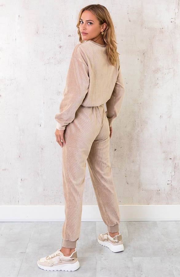 Corduroy Jogging Broek Beige – shoparchief, foto 5