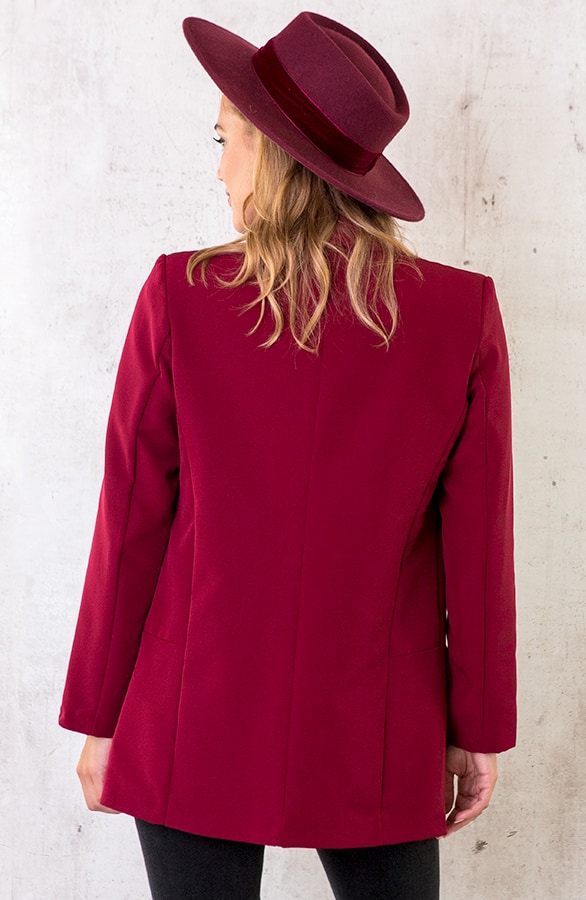 Dames Blazer Bordeaux – shoparchief, foto 3