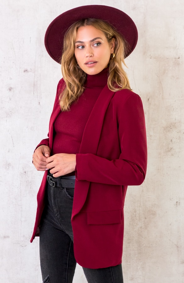 Dames Blazer Bordeaux – shoparchief