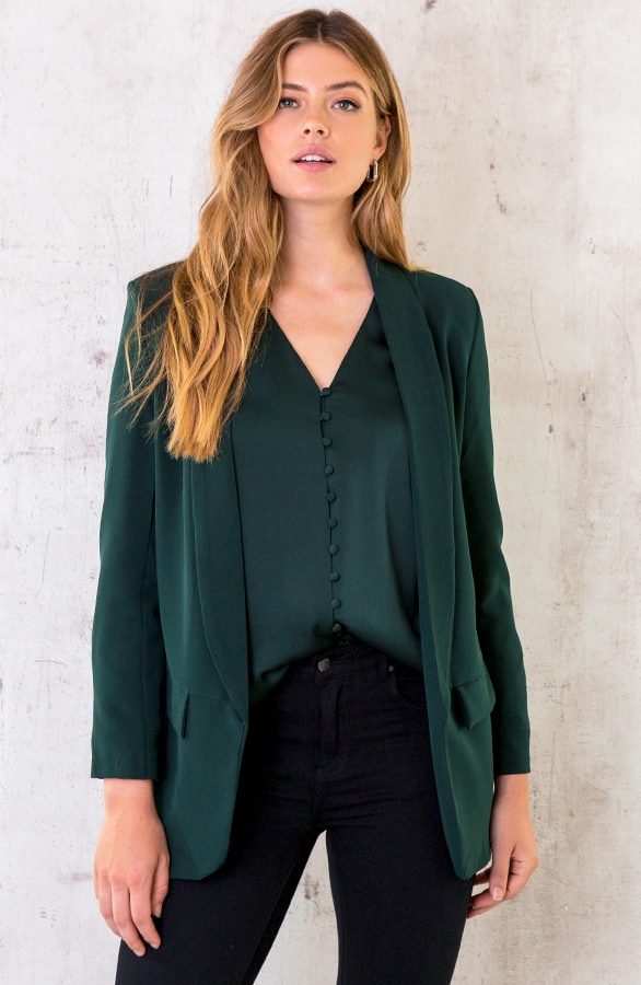 Silk Knopen Blouse Limited Smaragd – shoparchief, foto 7