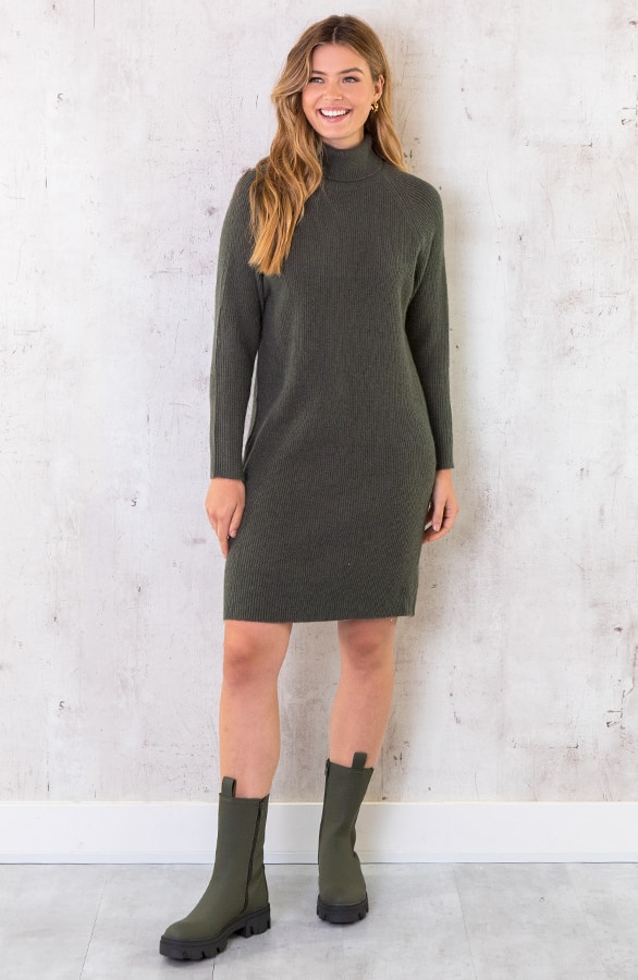 Gebreide Coljurk Oversized Army – shoparchief, foto 3