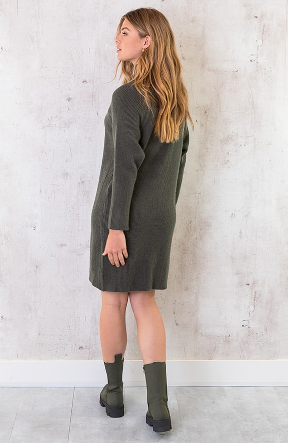 Gebreide Coljurk Oversized Army – shoparchief, foto 5