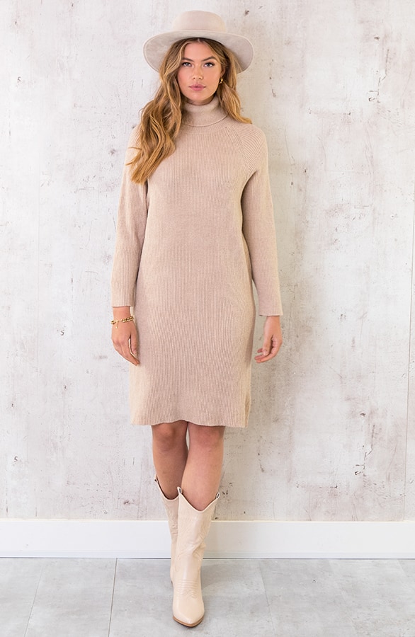 Gebreide Coljurk Oversized Beige – shoparchief, foto 2