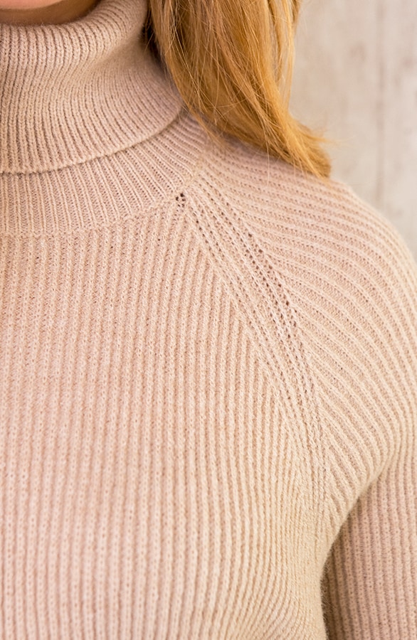 Gebreide Coljurk Oversized Beige – shoparchief, foto 5