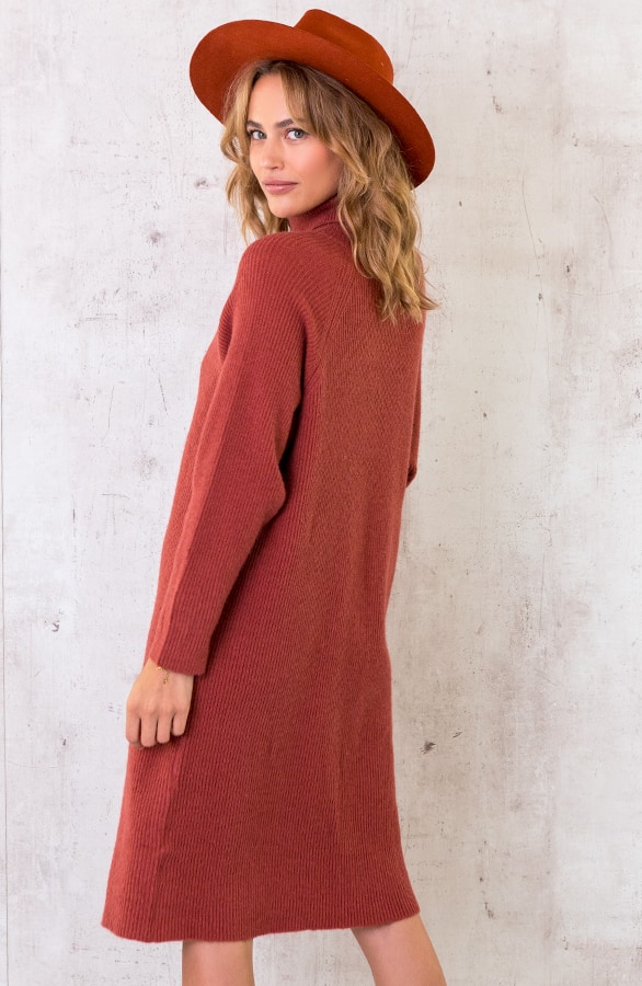 Gebreide Coljurk Oversized Terracotta – shoparchief, foto 3