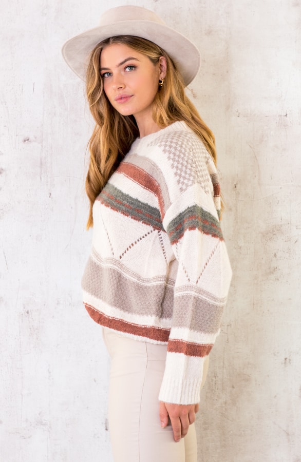 Gebreide Trui Met Print Multicolor – shoparchief, foto 3