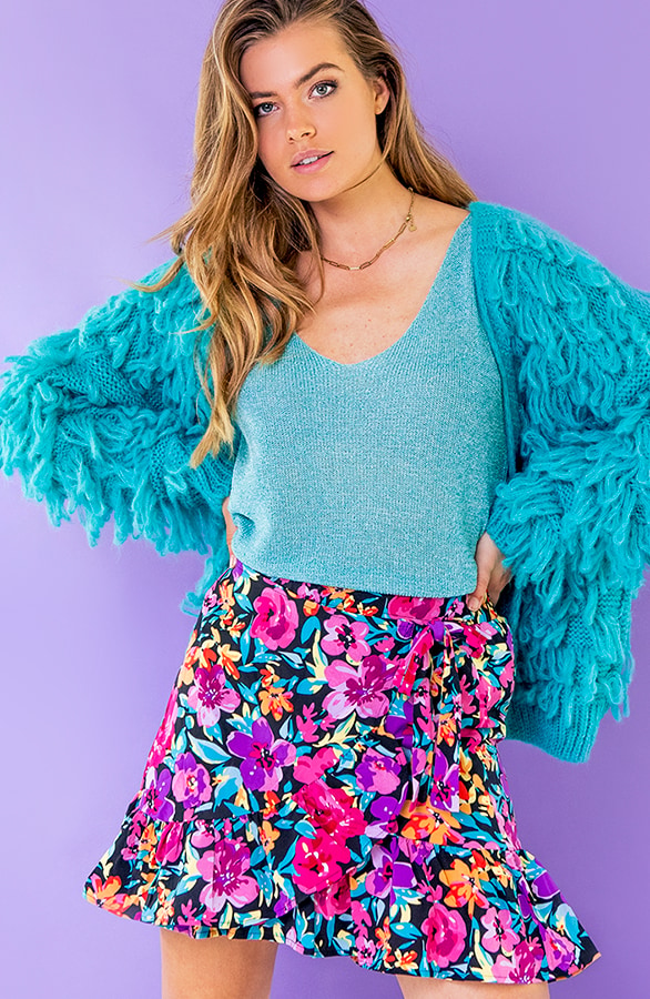 Oversized Knitted Fringe Vest Oase – shoparchief, foto 4