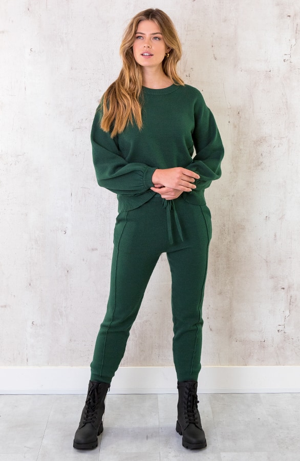 Jogging Broek Met Sierstiksel Smaragd – shoparchief, foto 6