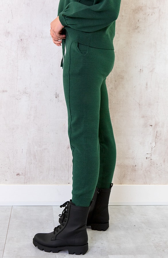 Jogging Broek Met Sierstiksel Smaragd – shoparchief, foto 2